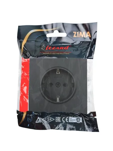 Розетка 1-мест. с защитн.шторк. ПБТ СП ZIMA IP20 10А безвинт. зажим черн. бархат LEZARD 704-4288-124BQC фото 7