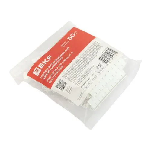 Маркировка для клемм UT 4 без нумерации (уп.500шт) EKF scr-ut-mrk-4-0 фото 5