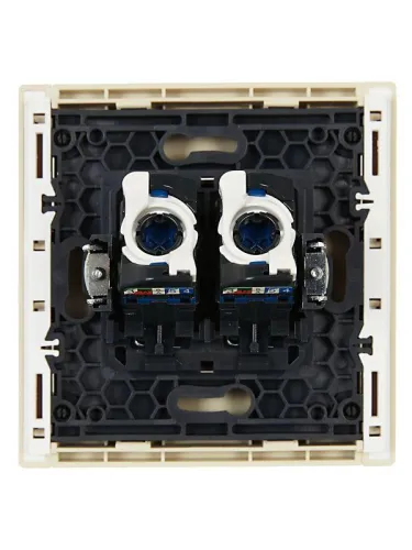 Розетка компьютерная 2-м RJ45 кат.6 FORTE&PIANO FP434 ваниль IEK FP-K20-2-K10 фото 5