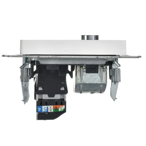 Розетка 2-м BRITE РТВ/РК12-БрАБ TV+RJ45 кат.5E механизм арктич. бел. IEK BR-AK20-1-K91 фото 2
