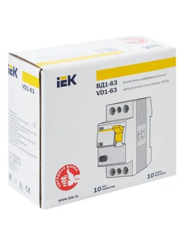Выключатель дифференциального тока (УЗО) 2п 40А 300мА тип AC ВД1-63 KARAT IEK MDV10-2-040-300 фото 11