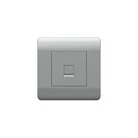 Розетка телефонная 1-м NEW3-E RJ11 серебр. CHINT 431415