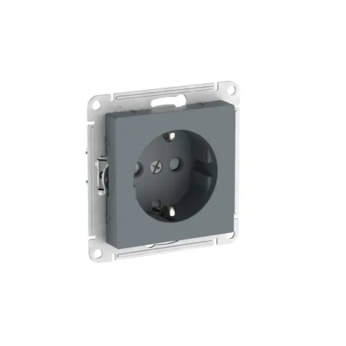 Розетка AtlasDesign 16А с заземл. защ. шторки быстрозажим. клем. механизм грифель SE ATN000745S