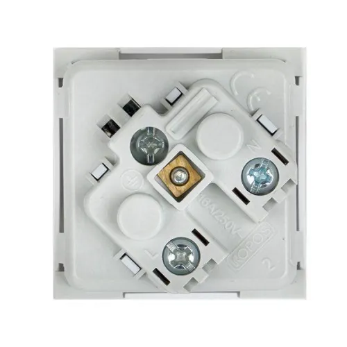 Розетка 45х45 PRO 45град. с заземл. белая EKF E6MR16-028-10-45 фото 3