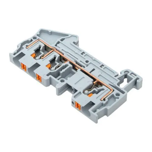 Колодка клеммная пружинная 4 Push-in 3 вывода сер. EKF PIT-4-3 фото 2