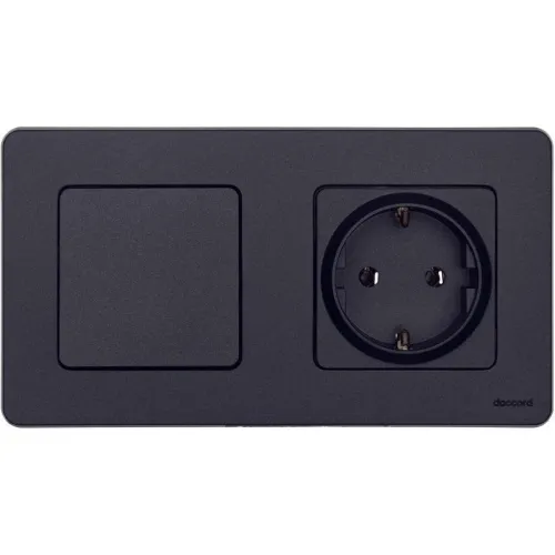 Выключатель 1-кл. Inspiria 10А IP20 250В 10AX механизм антрацит IEK 673603 фото 2