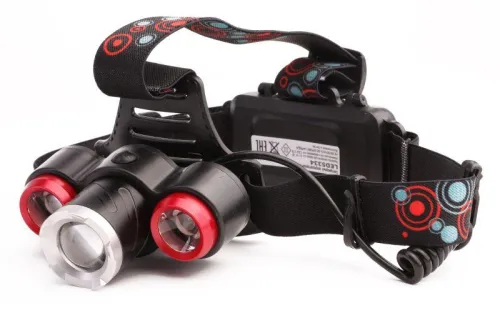 Фонарь налобный аккумуляторный LED5334 3.7В 3LED 5Вт фокус 2 ак. 4 реж. USB бокс черн. Ultraflash 15031 фото 3