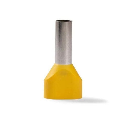 Наконечник штыревой втулочный изолированный НШВИ(2) 6.0-14 ЕВРО желт. КВТ 103249 фото 2