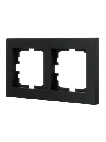 Рамка 2-местн. горизонт. VESNA черн. бархат LEZARD 742-4200-147 фото 4