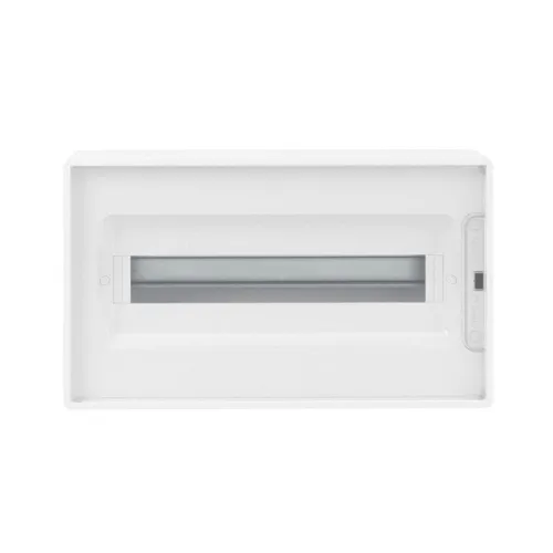 Щиток настенный 18мод. FRAME с прозр. дверцей с 2 шинами PEN на 8 и 10 отверст. бел. DKC F18W1WT фото 2