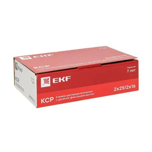 Клемма распределительная КСР с двойн. винтом 2х25/2х16 сер. PROxima EKF ksr-2.25-2.16-grey фото 8