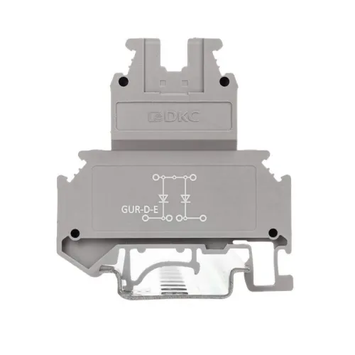 Клемма со встроенным диодом винтовой зажим 4 точки подключения 4кв.мм сер. DKC GUR-D-E фото 2