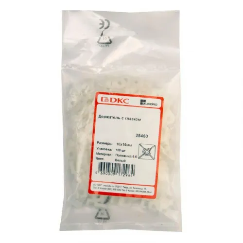 Держатель для хомутов d10-19 бел. с глаз. (уп.100шт) DKC 25460 фото 3