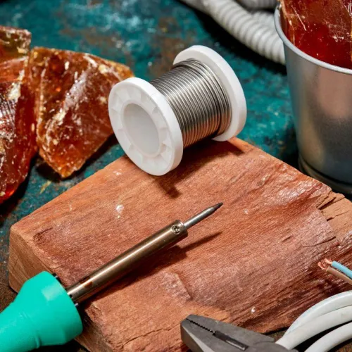 Припой ПОСу 95-5 100г d2мм (олово 95% сурьма 5%) бессвинцовый ГОСТ 21931-76 катушка Rexant 09-3513 фото 5