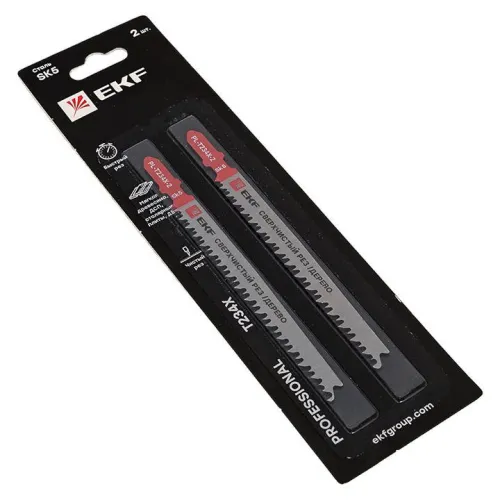 Пилка для электролобзика T234X (быстрый чистовой рез по дереву)(SK5) (уп.2шт) Professional EKF pl-t234x-2 фото 5