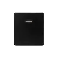 Выключатель перекрестный (переключатель) 1-кл. СП ROUND 10А с подсветкой оникс Kranz KR-78-0718-3