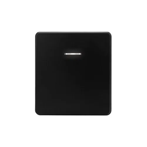 Выключатель перекрестный (переключатель) 1-кл. СП ROUND 10А с подсветкой оникс Kranz KR-78-0718-3