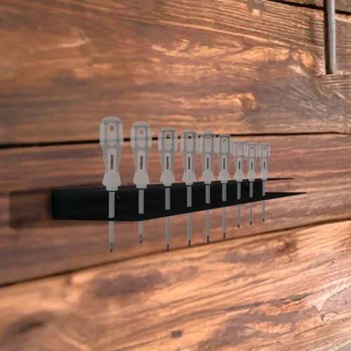 Держатель-органайзер для отверток настенный черн. Rexant 38-0649 фото 3