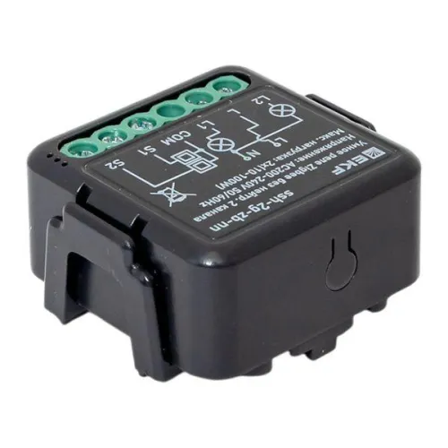 Реле умное в подрозетник 2-канальное Zigbee Connect Select без нейтрали EKF ssh-2g-zb-nn фото 12