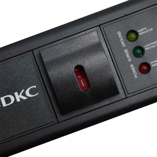 Блок распределения питания 10-м 16А Schuko вх. разъем Schuko для 19дюйм шкафов вертикал. с выкл. защита от перенапряж. с индикатором сети DKC R5VSH10SWOPAM фото 6