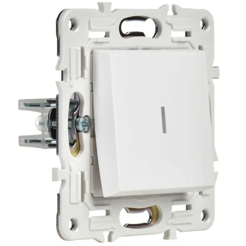 Выключатель проходной 1-кл. SKANDY 10А SK-V08W с индикацией арктич. бел. IEK SK-V12-1-10-K01 фото 6