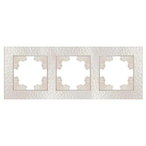 Рамка 3-м Афина фактурная универс. жемчуж. Universal A10045-Obr