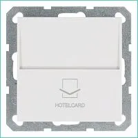 Выключатель карточный 10А IP20 отельный механизм бел. глянцевый Jasmart G6209W