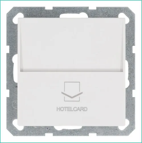 Выключатель карточный 10А IP20 отельный механизм бел. глянцевый Jasmart G6209W