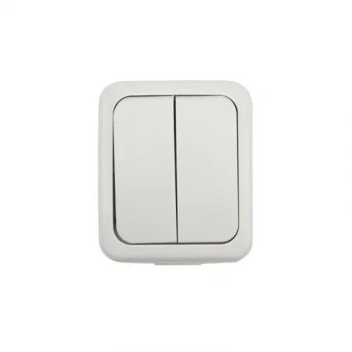 Выключатель 2-кл. ОП Mini OG IP54 бел. Kranz KR-78-0602 фото 3