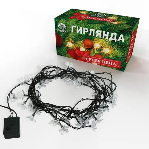 Гирлянда светодиодная "Цветы Сакуры" 7м 50LED роз. 1.5Вт IP20 с контроллером 8 режимов Neon-Night 303-038 фото 3