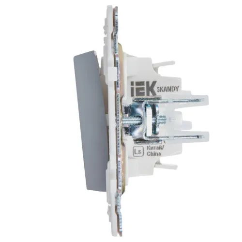 Выключатель кнопочный 1-кл. SKANDY 10А SK-V14Gr сер. IEK SK-V17-0-10-K03 фото 4