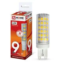 Лампа светодиодная LED-JCD-VC 9Вт капсульная 4000К нейтр. бел. G9 810лм 230В IN HOME 4690612019932