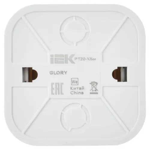 Розетка телефонная ОП RJ11 GLORY РТ20-ХБм бел. матов. IEK ETH10-K01M фото 4