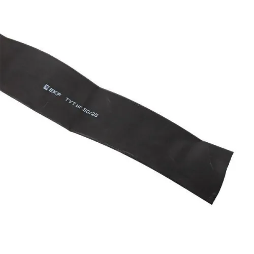 Трубка термоусадочная ТУТ нг 50/25 черн. (уп.50м) EKF tut-50-b фото 2