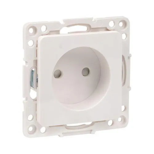 Розетка 1-м СП Стокгольм 10А IP20 без заземл. защ. шторки механизм бел. PROxima EKF EYR10-022-10 фото 3