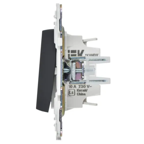 Выключатель 1-кл. SKANDY 10А SK-V07T с индикацией титан IEK SK-V10-1-10-K48 фото 3