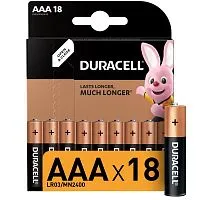 Элемент питания алкалиновый AAA/LR03-18BL Basic (блист.18шт) Duracell Б0014449