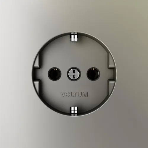 Розетка 1-м СП S70 16А с заземл. механизм шелк Voltum VLS040104 фото 4