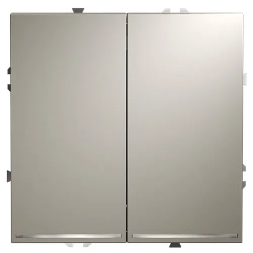 Переключатель проходной 2-кл. СП S70 10А с подсветкой механизм кашемир Voltum VLS020403