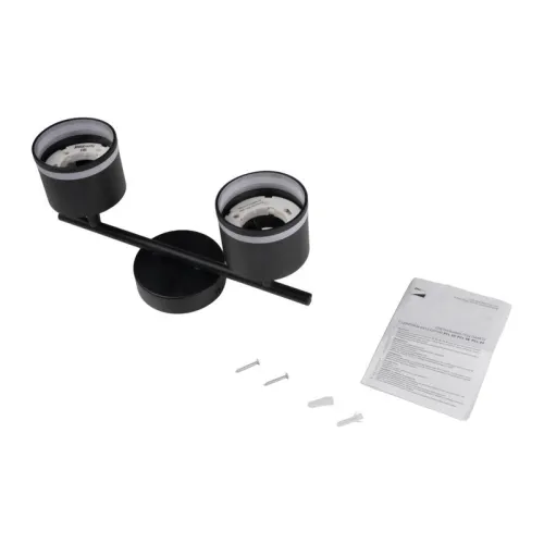 Светильник PCL-0702 max 20Вт (каждая лампа) 2xGX53 IP20 230В BL настен./потолочн. декор. под лампу JazzWay 5066809 фото 2