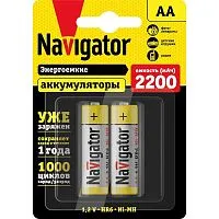 Аккумулятор AA/HR6 94 785 NHR-2200-HR6-RTU-BP2 (блист.2шт) Navigator 94785
