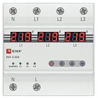 Реле выбора фаз с дисплеем RVF-3-63А PROxima EKF RVF-3-63a
