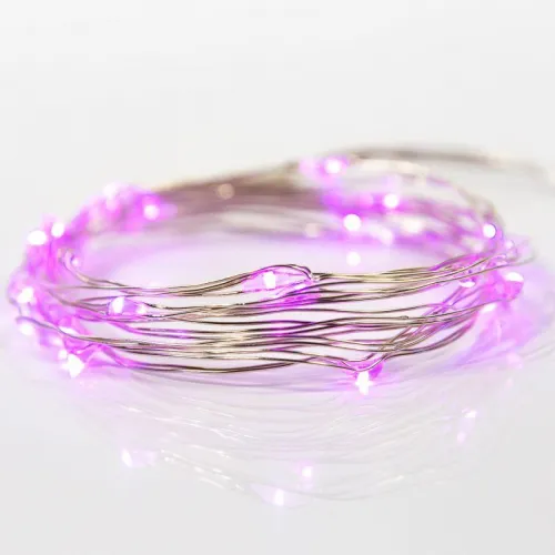 Гирлянда светодиодная "Роса" 2м 20LED роз. 2Вт 4.5В IP20 провод прозр. Neon-Night 303-007 фото 5