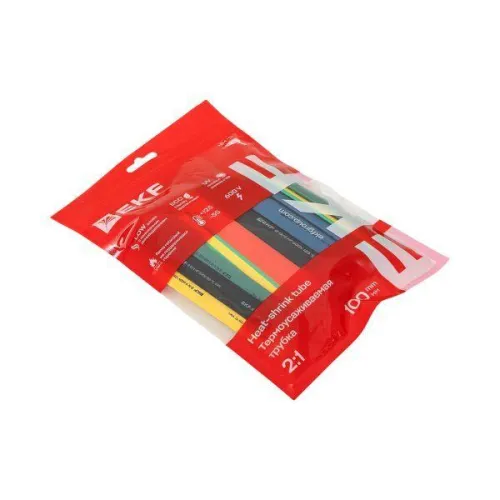 Набор трубок термоусадочных ТУТ 4/2; 6/3; 8/4; 10/5; 12/6 (7 цветов по 5шт 100мм) PROxima EKF tut-n-4-r фото 2