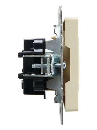 Розетка BRITE РС10-1-0-БрКр 10А без заземл. без защ. шторок механизм беж. IEK BR-R10-10-K10 фото 6