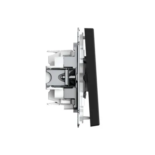 Выключатель для жалюзи 2-кл. ArtGallery 2х (сх. 4) 10А быстрозажим. клем. механизм карбон SE GAL001019S фото 3