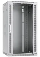 Шкаф телекоммуникационный настенный разобранный SH-05F-22U60/60-R 19дюйм 22U 600х600х1082мм дверь стекло сер. (RAL 7035) Cabeus 10742c