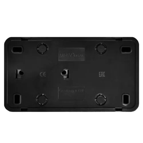 Блок ОП Олимп 1-кл. выкл.10А + роз. с заземл. 16А 220В горизонт. черн. Universal 7946806 фото 2