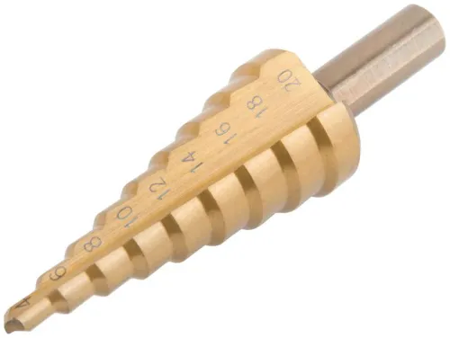 Сверло ступенчатое HSS по металлу 9 ступеней 4-20мм MOS 36382М фото 2