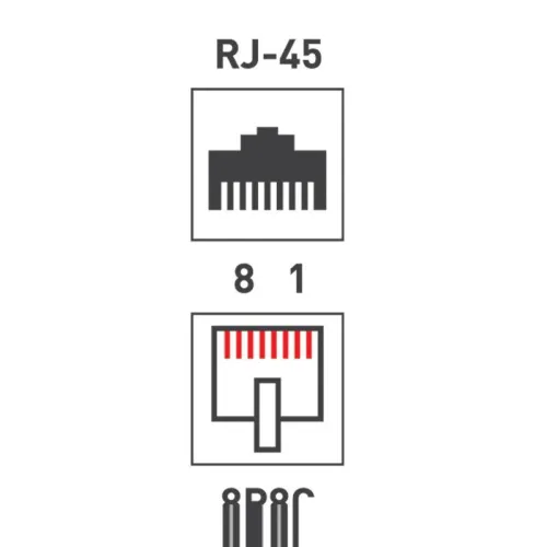 Джек компьютерный RJ45 (8P8C) кат.5E (уп.100шт) PROCONNECT 05-1021-6 фото 3
